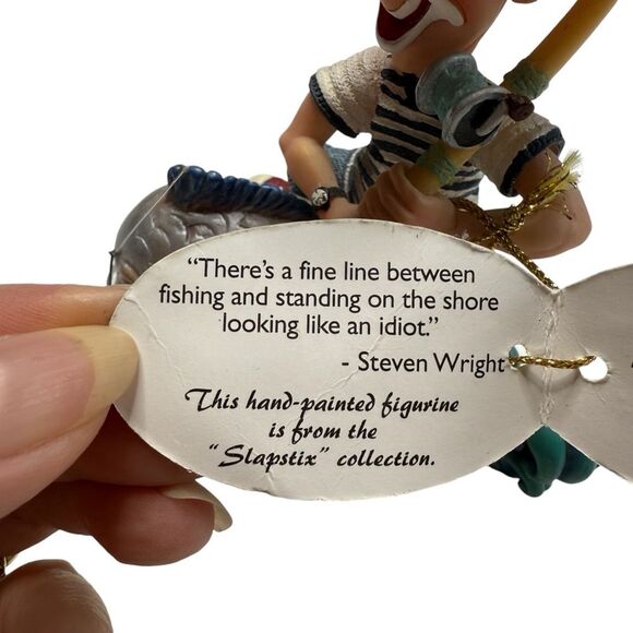 Vintage Cast Art Slapstix Hook, Line & Sinker Figurine Fishing Clown #04138 1999 - Picture 14 of 16